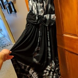 Pleated maxi dress
